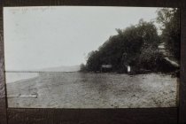 View south along beach and old beach road